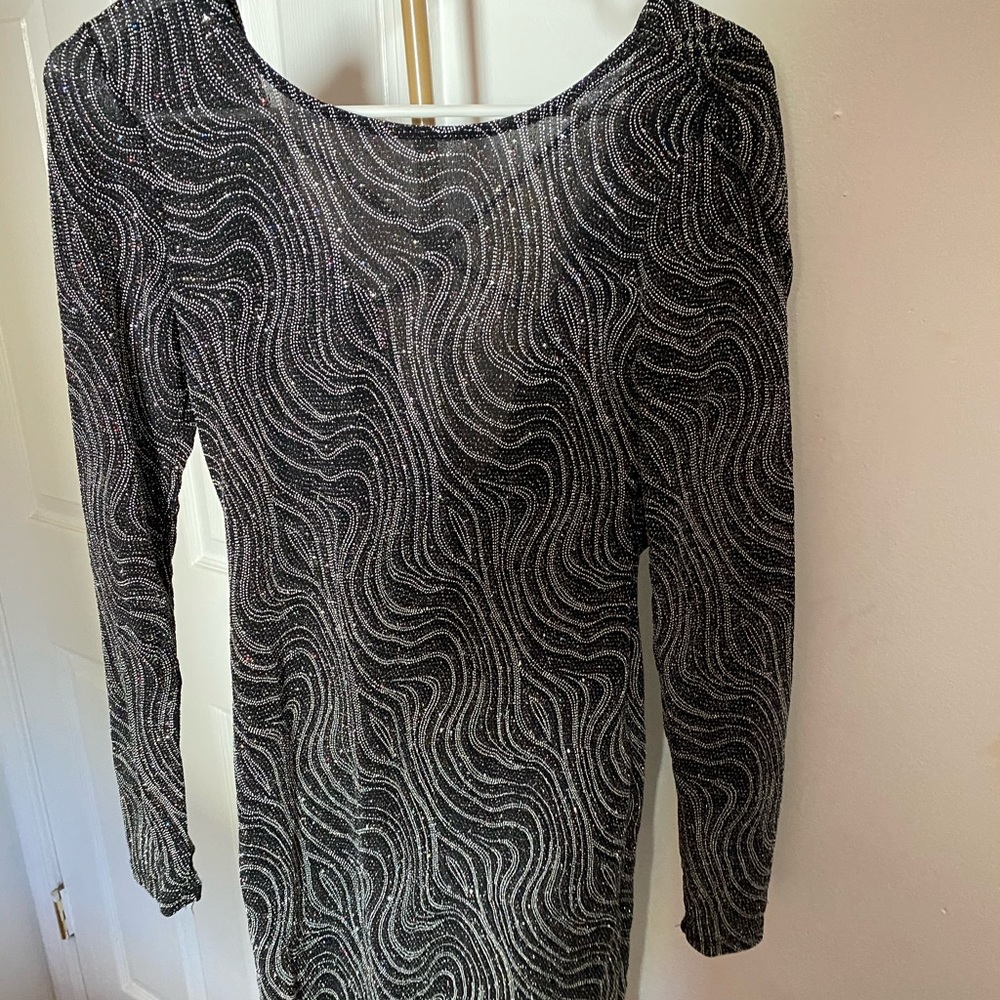 Black glitter dress